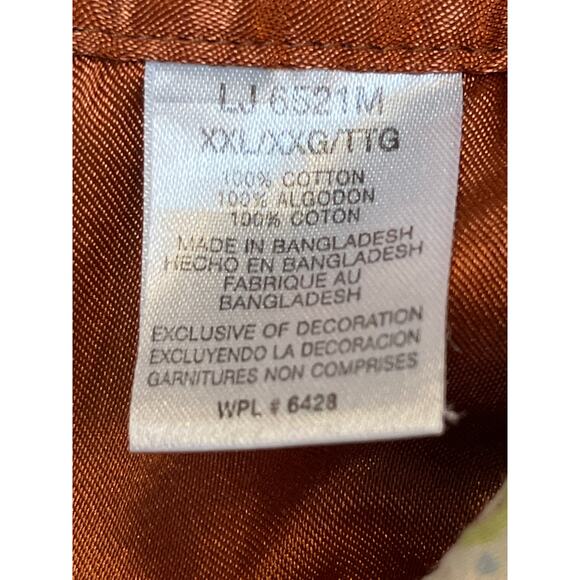 Wrangler 20X Women’s 2XL Brown Floral Pearl Snap Shirt Ultra Fit Long Sleeve - Picture 4 of 8